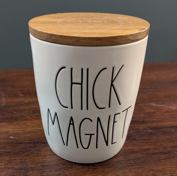 Rae Dunn Other - Rae Dunn White Ceramic Canister with Wooden Lid